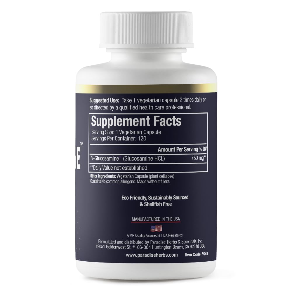 Paradise Herbs V-Glucosamine Supplement Capsule 120 Count