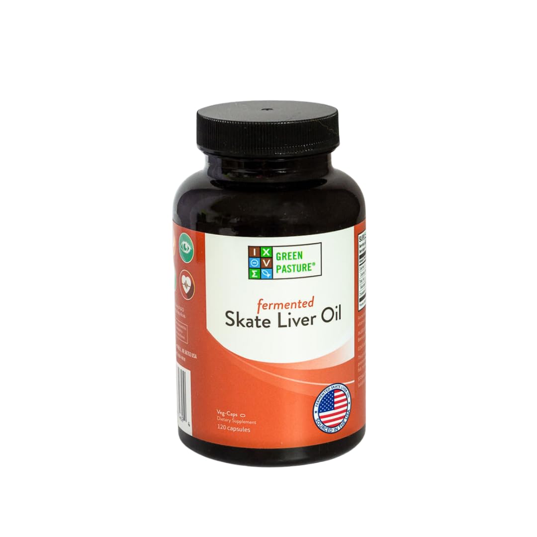 Green Pasture Fermented Skate Liver Oil Capsules 120 Count