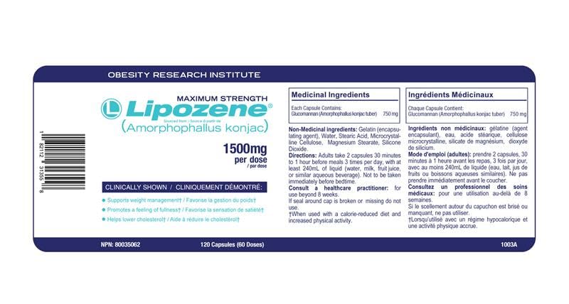 Lipozene Weight Loss Pills Capsule 1 Count