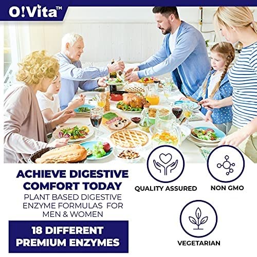 O!VITA Premium Digestive Enzymes with Plant-Based Enzymes Capsule 60