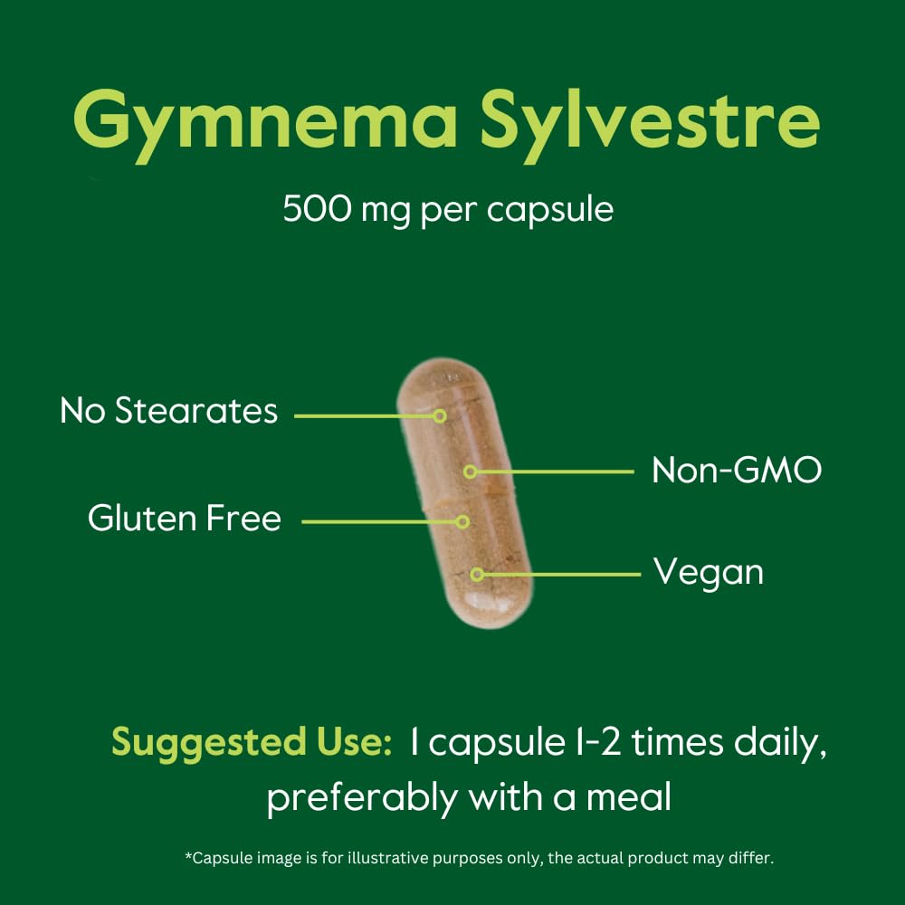 BESTVITE Standardized Gymnema Sylvestre 500mg Capsule, 120 Count