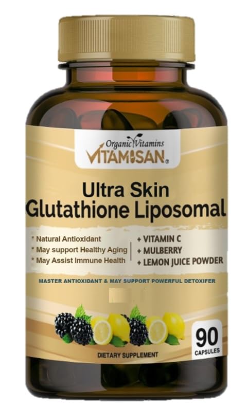 VITAMISAN Glutathione Liposomal NAC Milk Thistle Collagen Total Capsules 90 Count