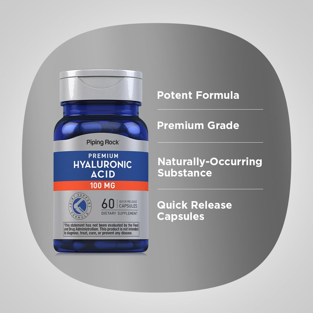 Piping Rock Hyaluronic Acid Supplement Capsules 60 Count