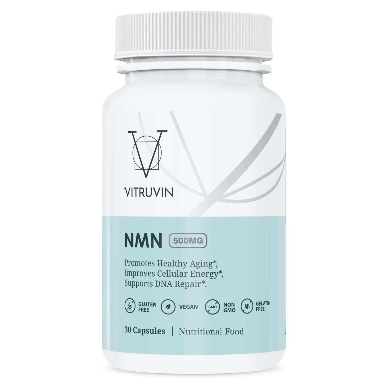 VITRUVIN NMN 500mg Capsules, 30 Count