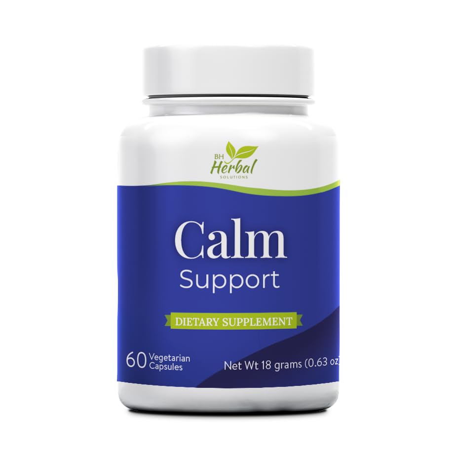BH Herbal Solutions Calm Support Ashwagandha Herbal Supplement Capsule 60 Count