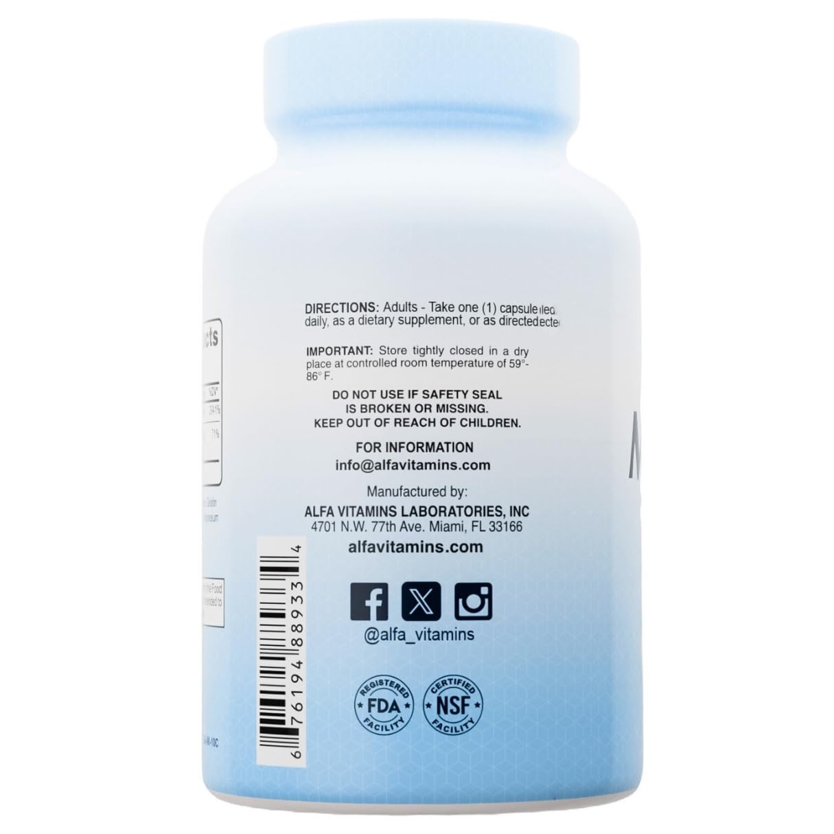 Alfa Vitamins Magnesium Plus B-6 500 Mg Tablets, 100 Count