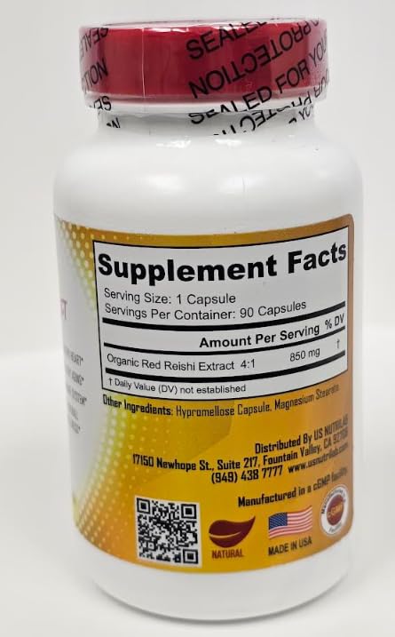 LifeWell Organic Red Reishi Extract Capsule 90 Count