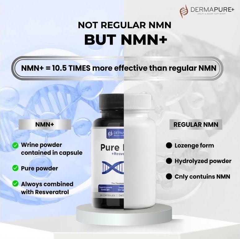 HVSun Dermapure NMN+ Supplement 4-in-1 Capsule, 60 Count