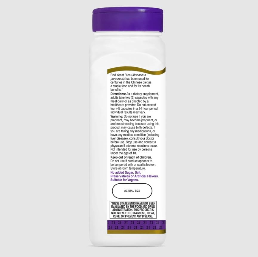 21st Century Red Yeast Rice Capsules 150