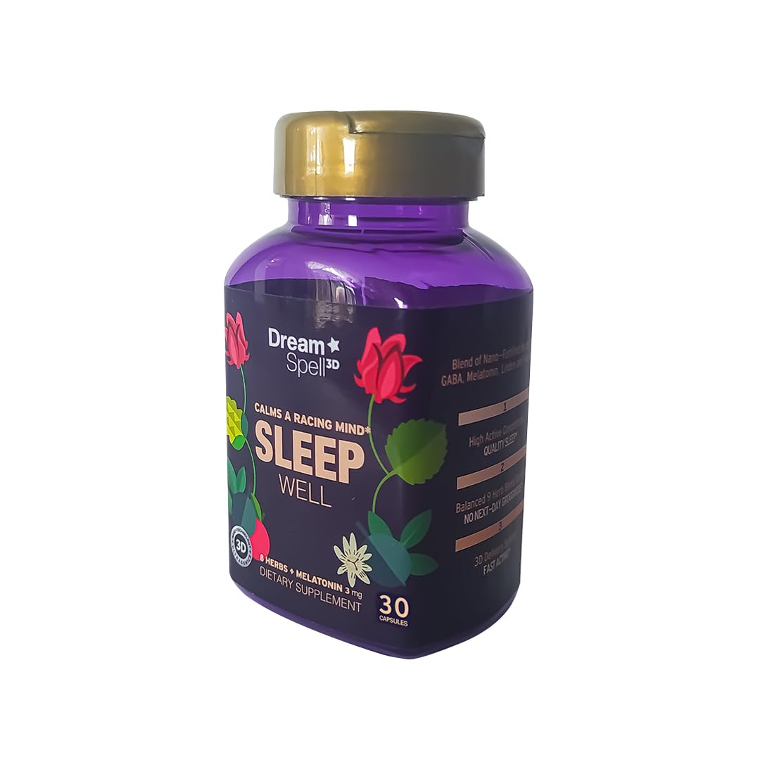 Dream Spell 3D Natural-Based Sleep Aid Capsule, 30 Count