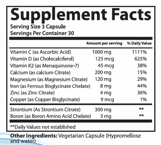 OSTEOLOGICS Bone Health Supplements for Women and Men Capsule 90 Count