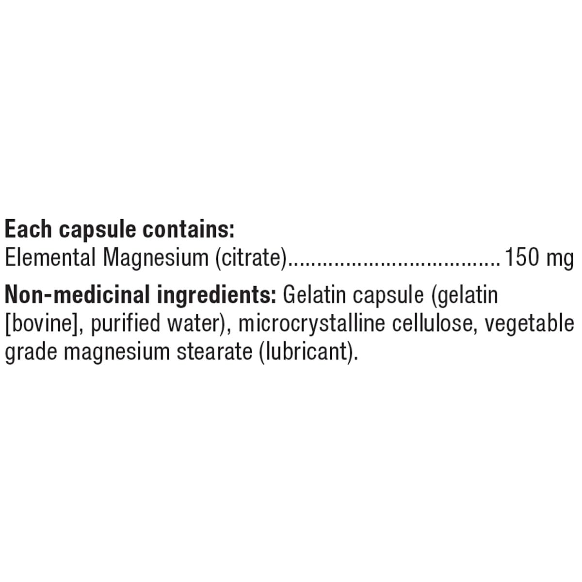 Webber Naturals Magnesium Citrate 150 mg Capsules, 300 Count