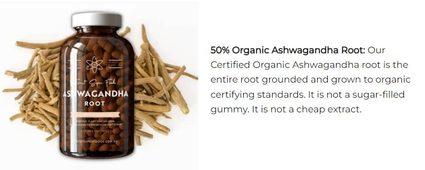 Forest Super Foods Organic Relax Whole Food Blend (50% Ashwagandha + 50% Reishi) Powder, 250 oz