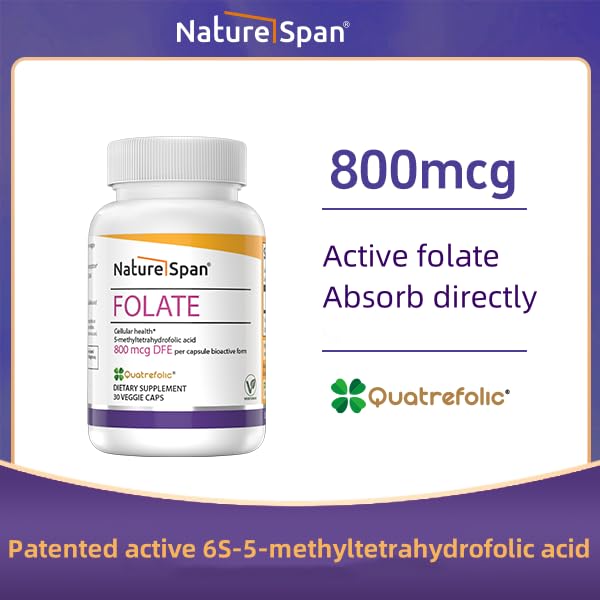 NATURESPAN 6S-5-methyltetrahydrofolic Acid 800 mcg Capsules, 30 Capsules