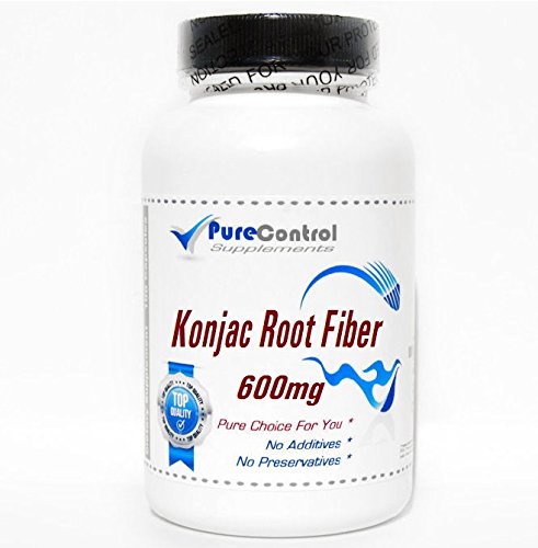 PureControl Supplements Glucomannan 600mg Konjac Root Fiber 90 Capsules