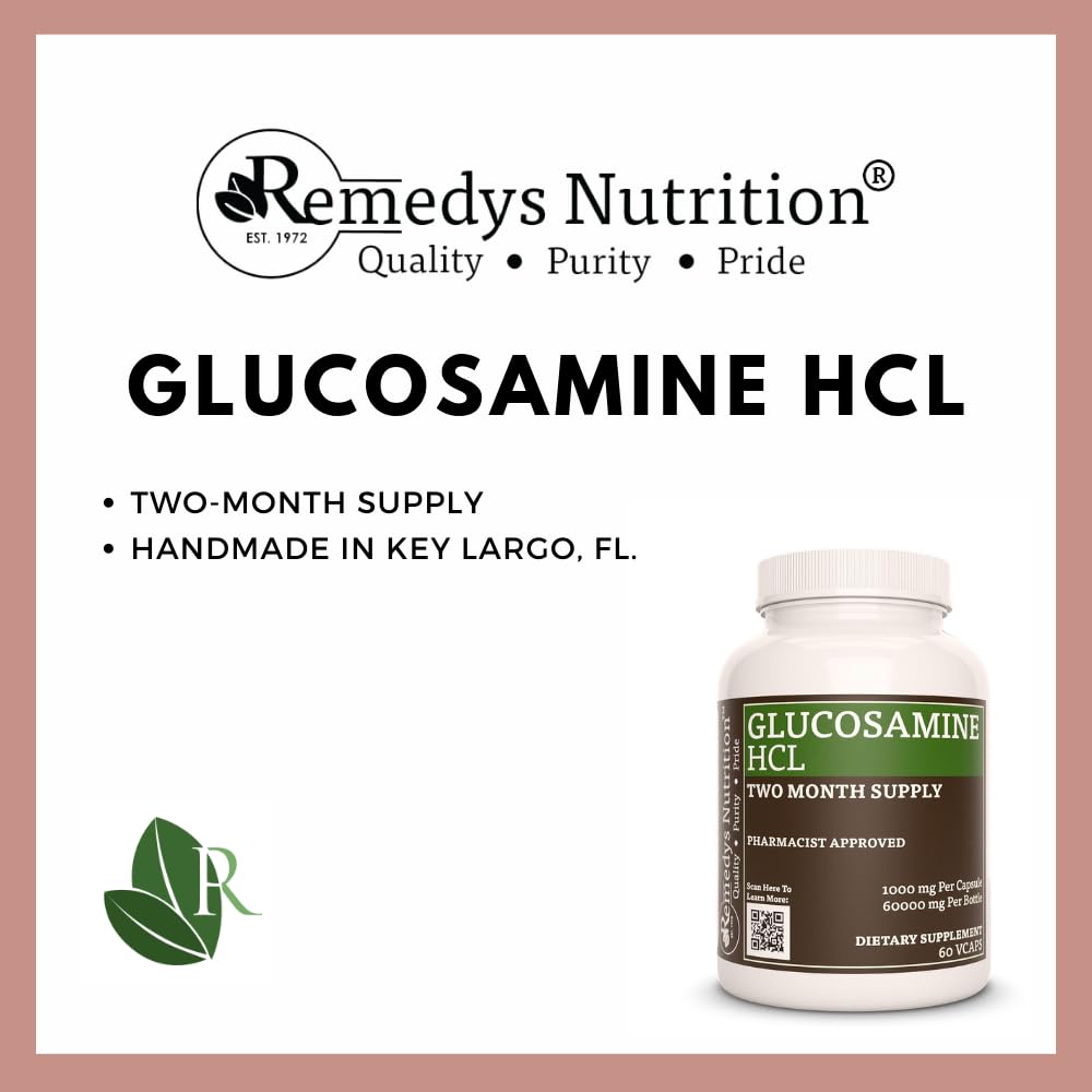 Remedy’s Nutrition Glucosamine HCL Capsules 60 Capsules