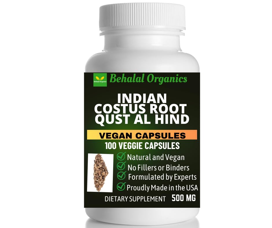 Behalal Organics Indian Costus Quick Release Capsule 100 Count