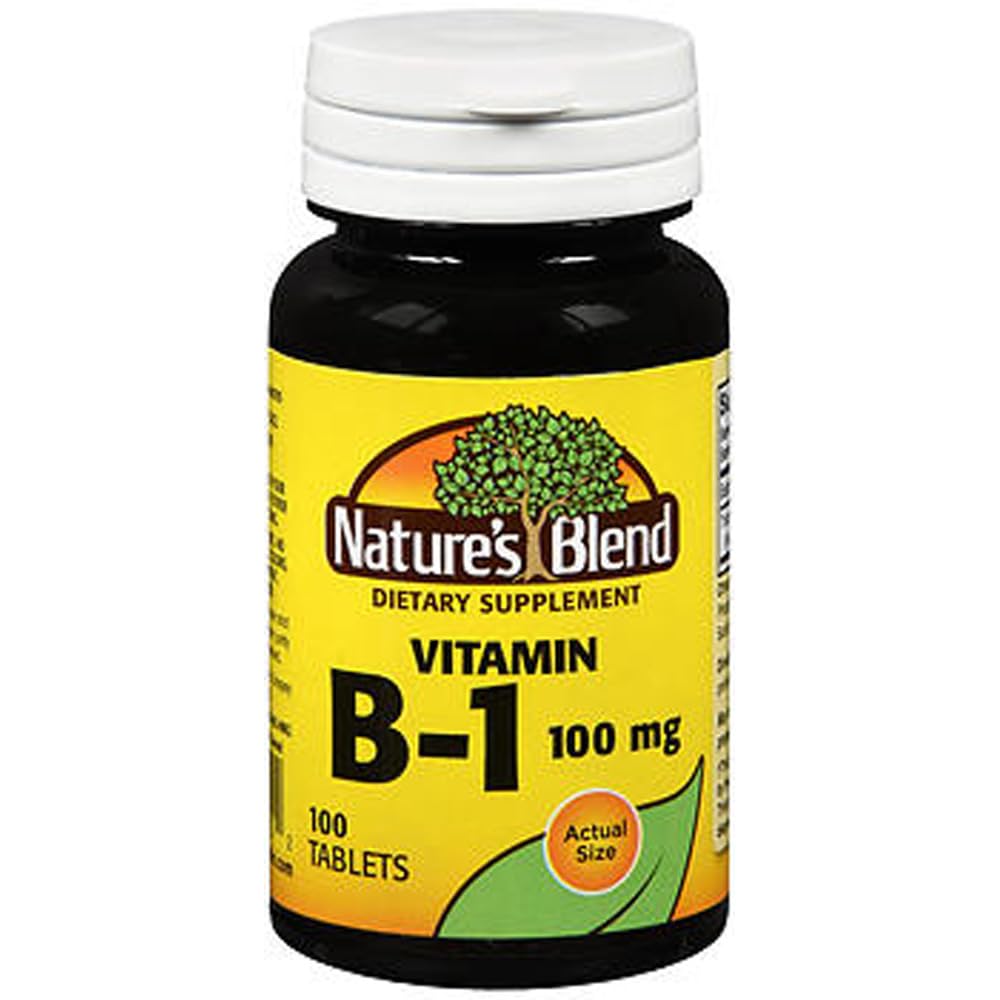 Nature's Blend Vitamin B1 100 mg Tablets, 300 Count