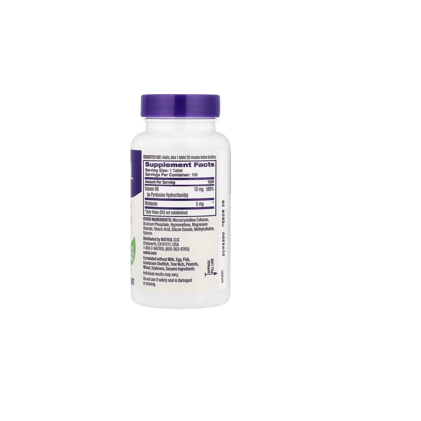 Natrol Melatonin 5 mg Time Release Tablet, 100 Tablets