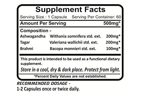 Planet Ayurveda Stress Support 500mg Veg Capsules, 2 Bottles