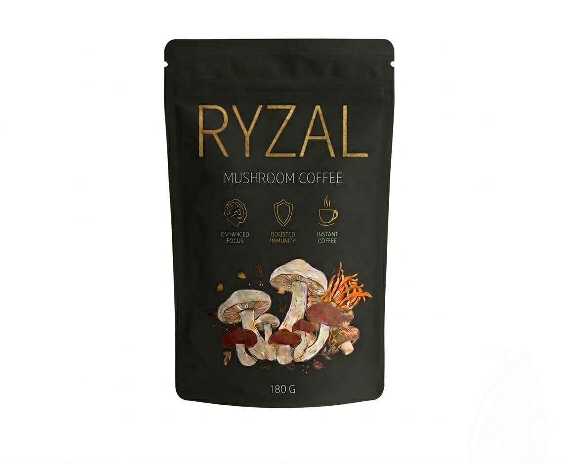 RYZAL Mushroom Coffee Powder 6.34 Ounce