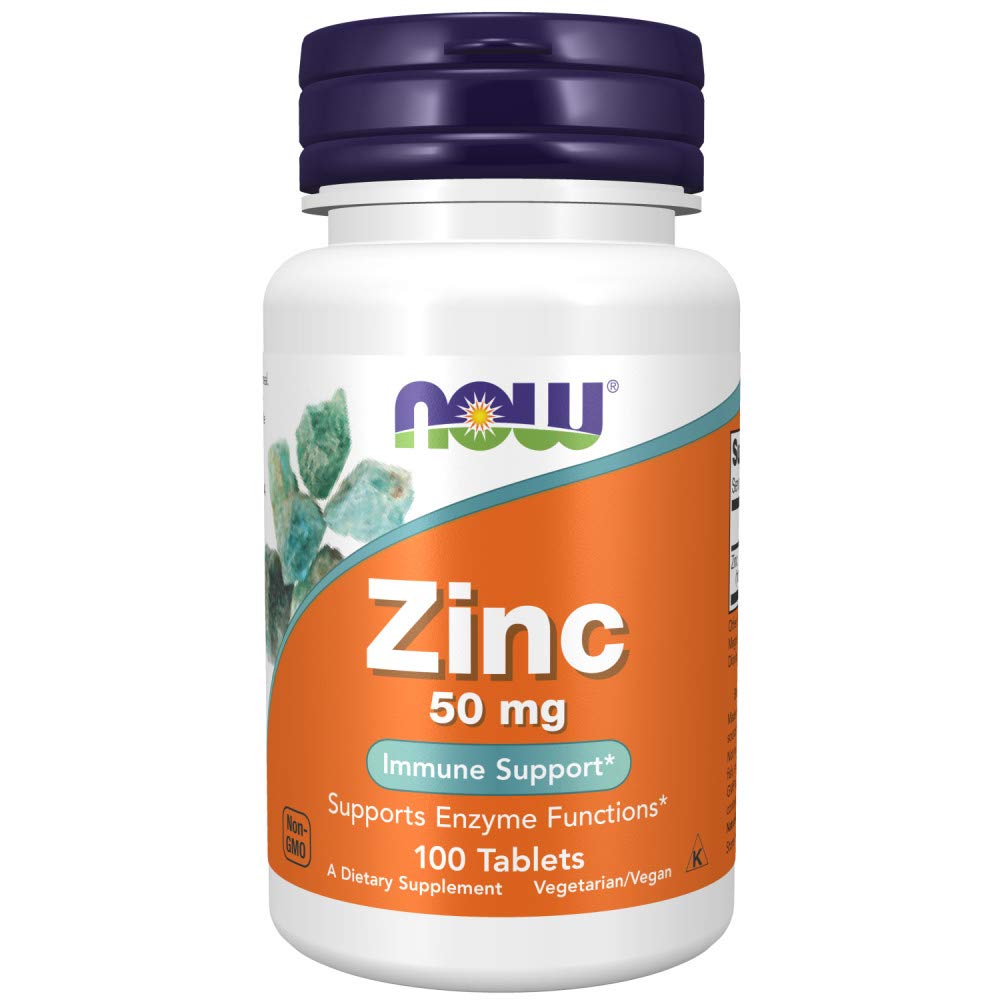 NOW Foods Zinc 50 mg Tablets 200 Tablets