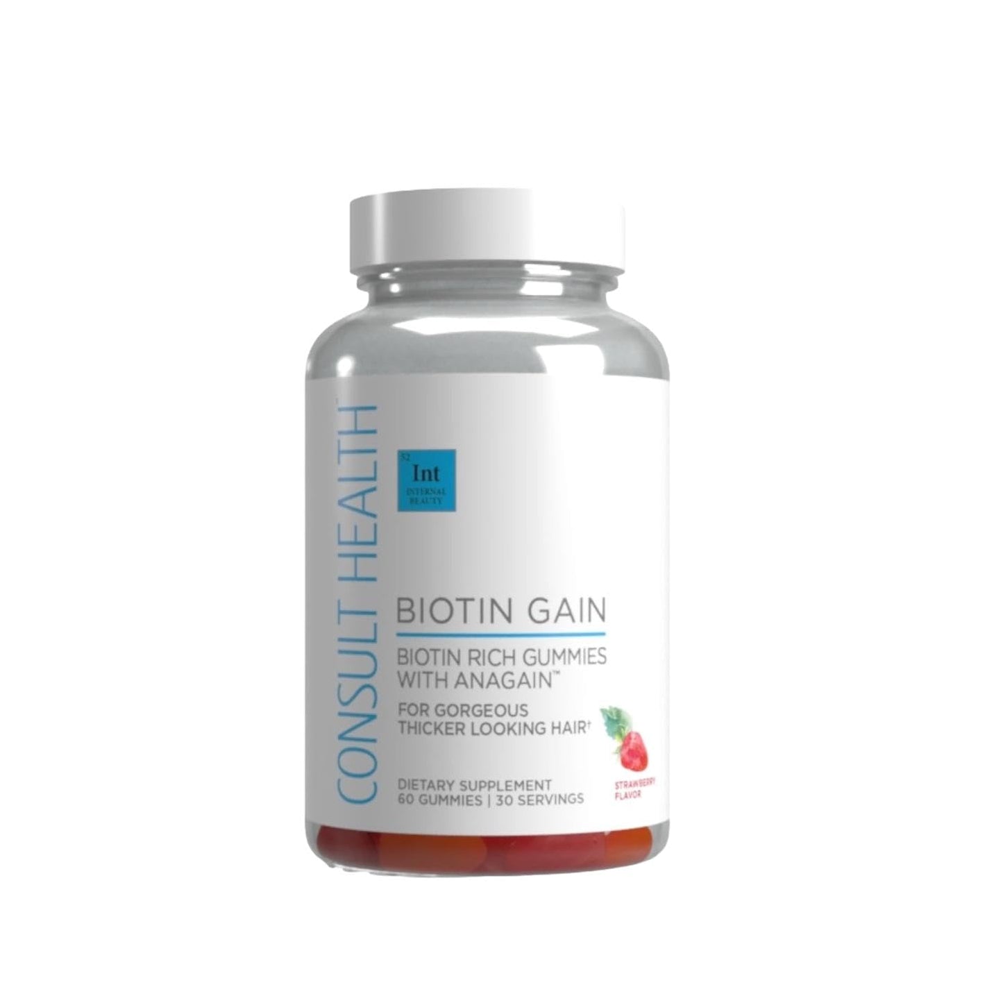 Consult Health Biotin GAIN Gummies with ANAGAIN - 10,000 mcg Biotin (Vitamin B7) - 60 Count