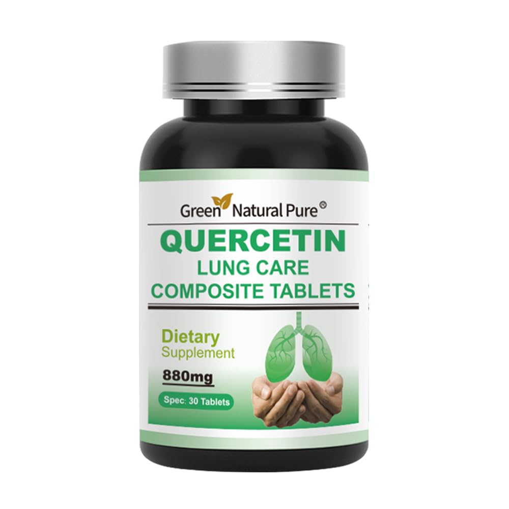 GREEN NATURAL PURE Quercetin Lung Care 880mg Capsules, 30 Count