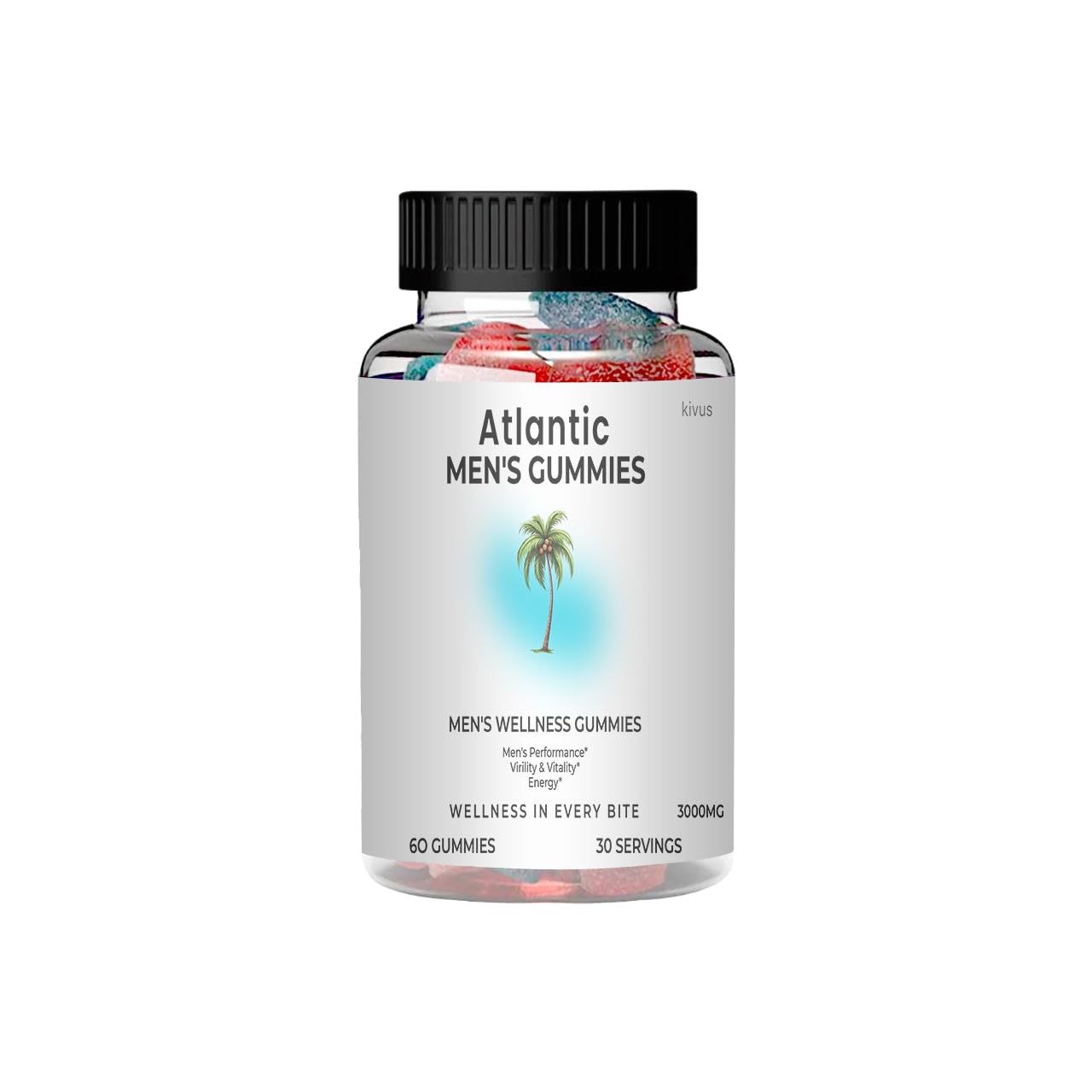kivus Atlantic Men's Gummies Formula Gummy, 60 Gummies