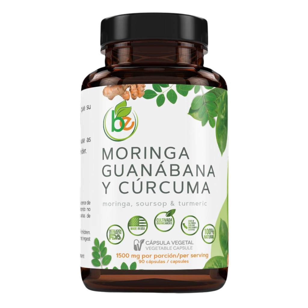 B-Experts Moringa, Guanabana & Curcuma Capsules 90 Count