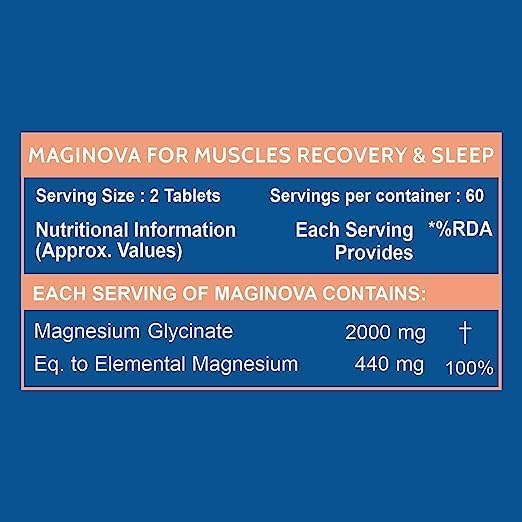 Generic Magnesium Glycinate 2000mg Tablet, 120 Tablets