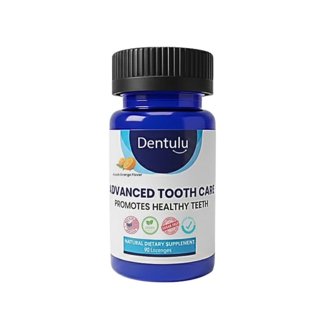 Dentulu Advanced Tooth Care Lozenges with Hydroxyapatite Supports Enamel Health & Sensitivity Relief, Vegan, Sugar-Free, Fresh Mint Flavor, 90 Lozenges