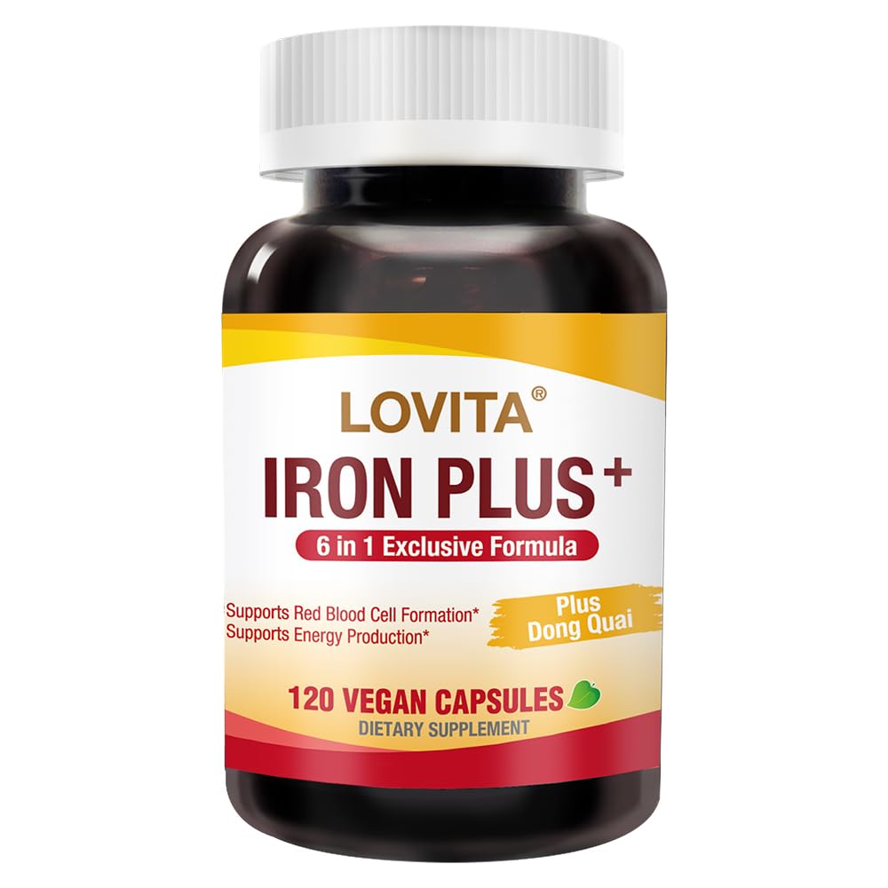 LOVITA Iron Plus Vegan Capsules, 120 Capsules