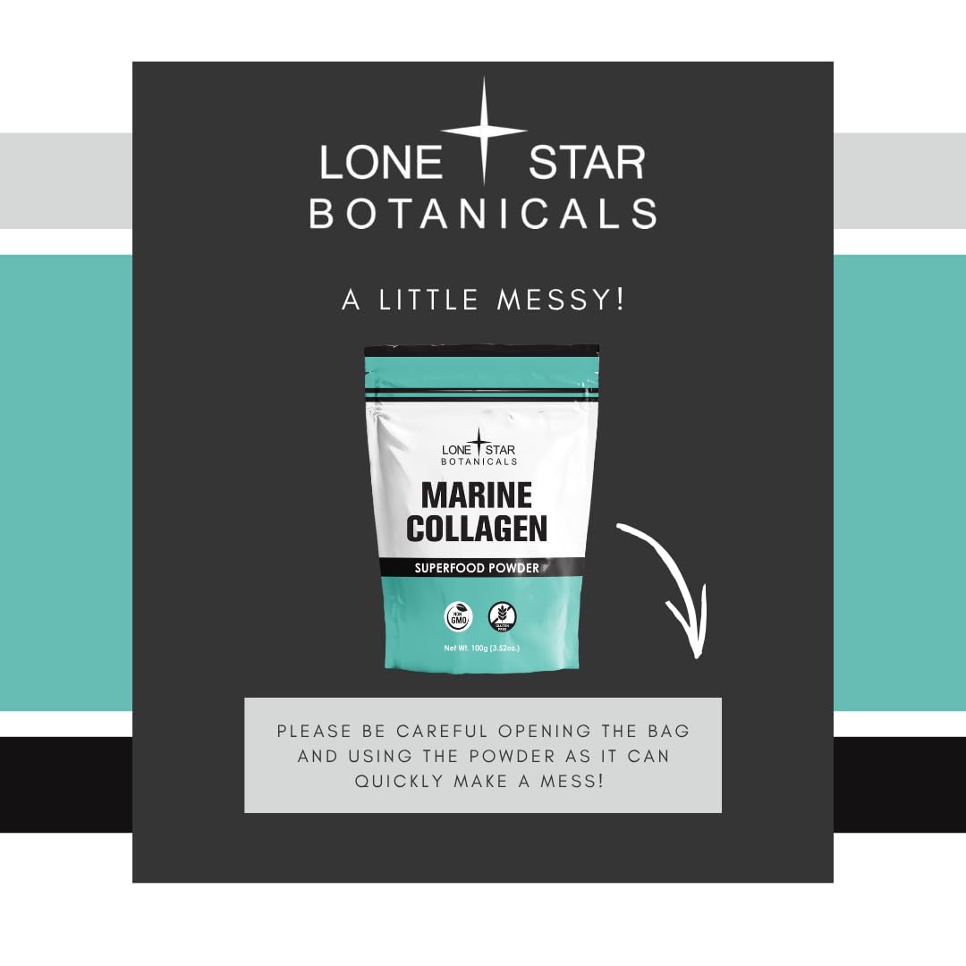 Lone Star Botanicals Marine Collagen Powder, 3.7 Ounce
