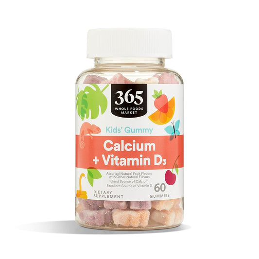 365 by Whole Foods Market Calcium and Vitamin D3 Kids' Gummies, 60 Count
