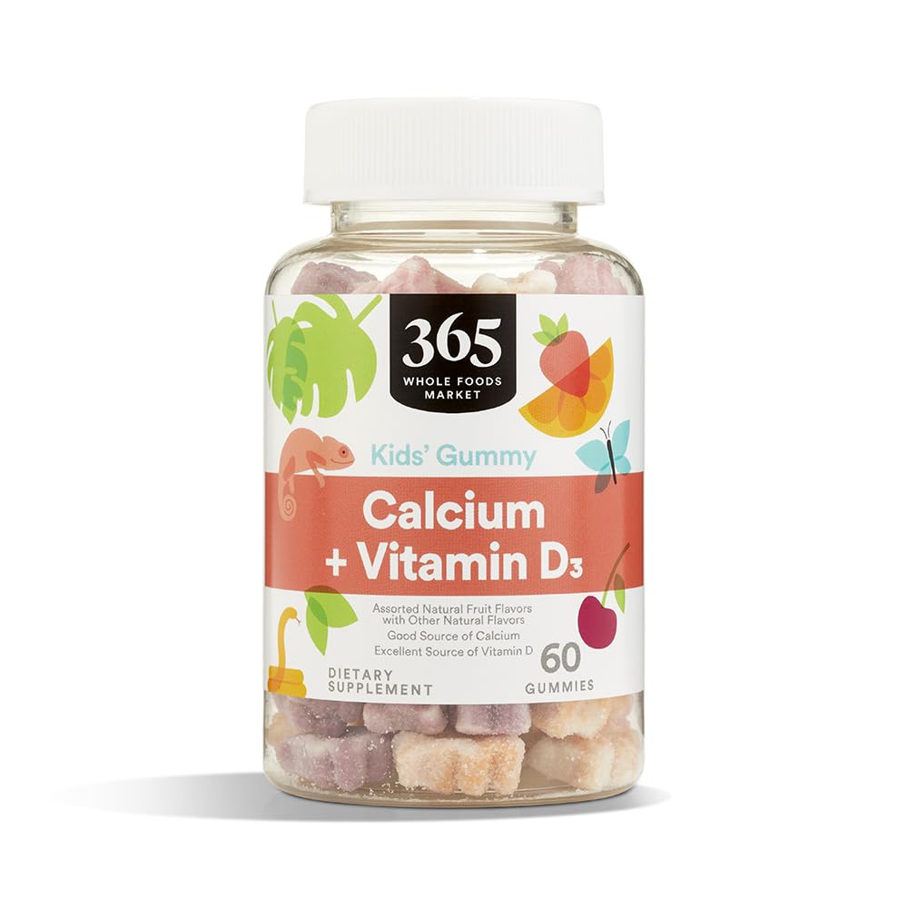 365 by Whole Foods Market Calcium and Vitamin D3 Kids' Gummies, 60 Count