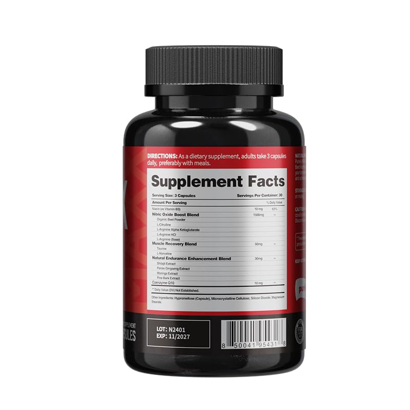 Puriely Nitric Oxide Nutritional Capsule, 90 Capsules