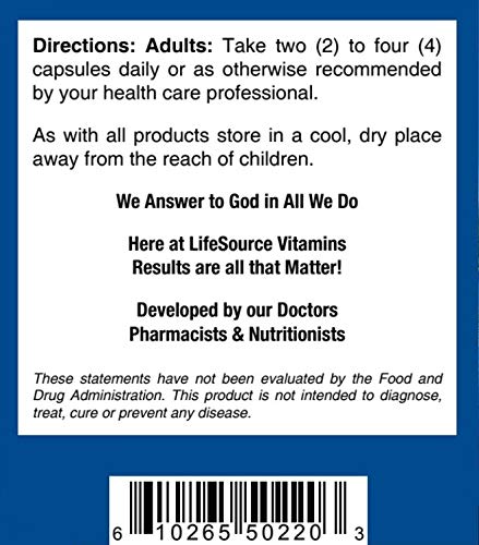LifeSource Vitamins G.I. & Colon Support Restore Bacterial Flora, Supports Gastro-Intestinal Health, 90 Capsules