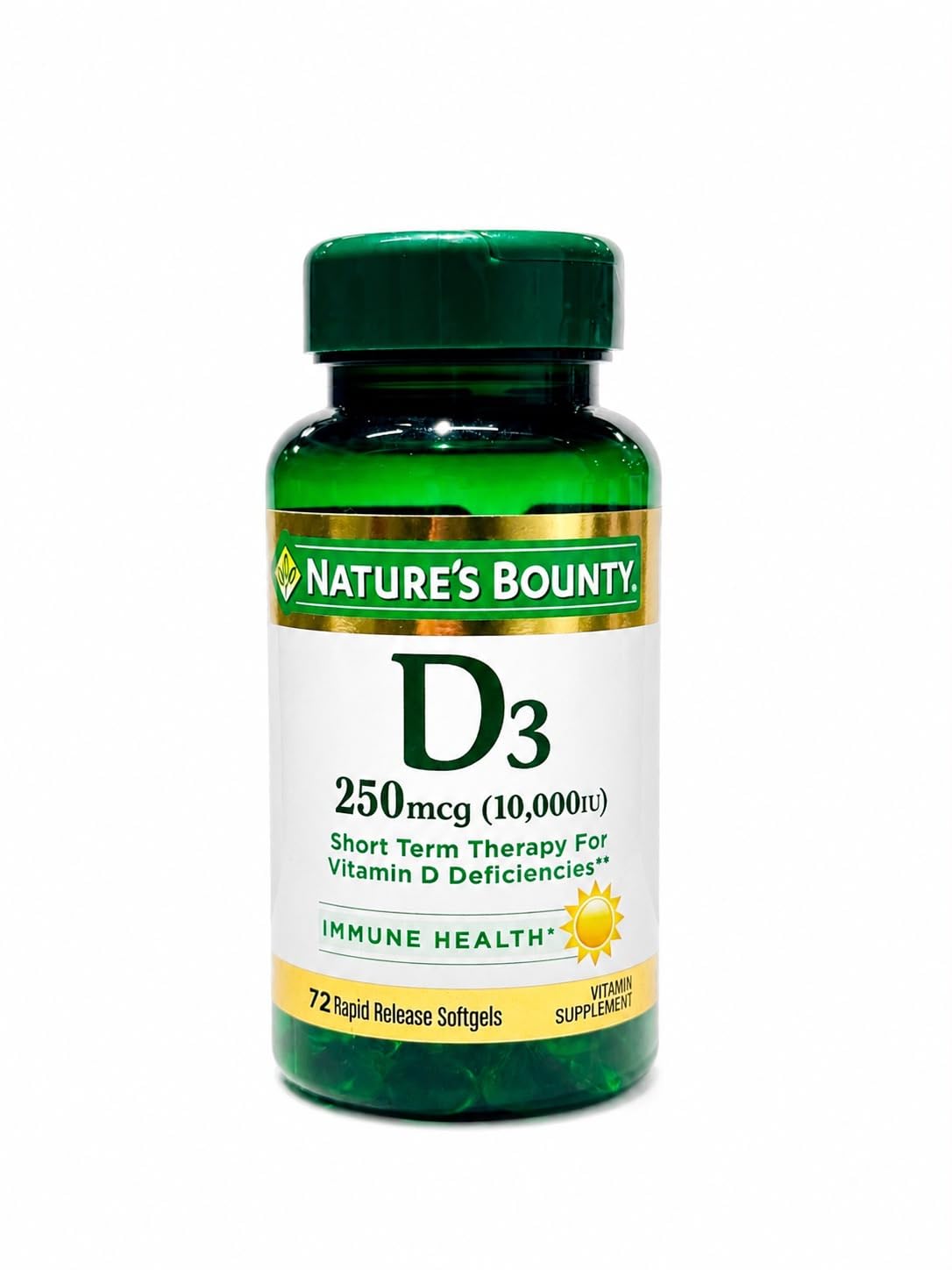 Nature's Bounty Vitamin D3 10,000 IU Softgels 144 Count