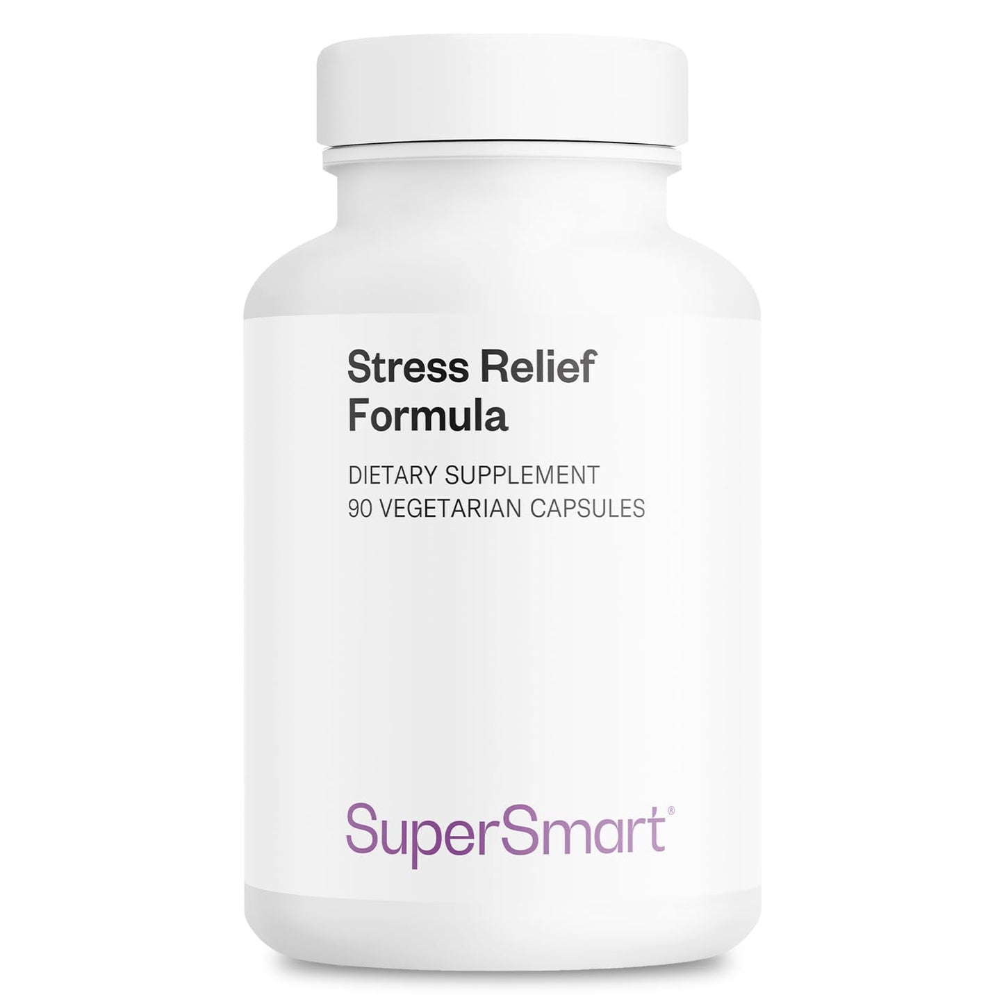 Supersmart Stress Relief Formula (All-in-1) - 100% Natural Supplement with Passion Flower and Polygala Tenuifolia, Non-GMO & Gluten Free, 90 Vegetarian Capsules
