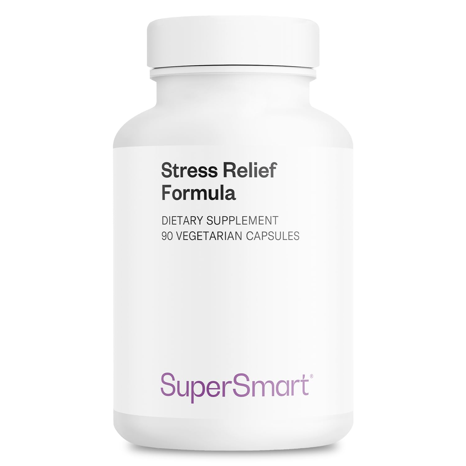 Supersmart Stress Relief Formula (All-in-1) - 100% Natural Supplement with Passion Flower and Polygala Tenuifolia, Non-GMO & Gluten Free, 90 Vegetarian Capsules