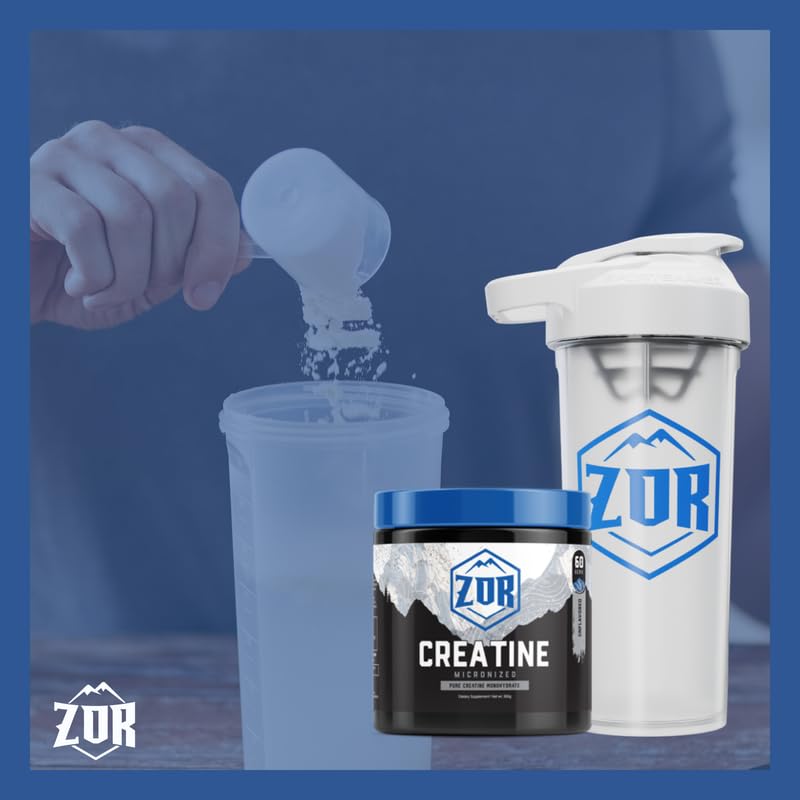 ZOR Labs Micronized Creatine Monohydrate Powder 5000mg, 60 Servings