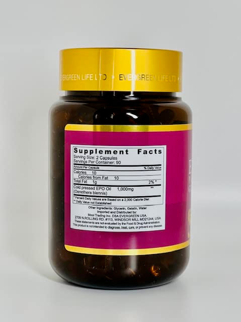 Generic Evergreen Evening Primrose Oil Capsules 180