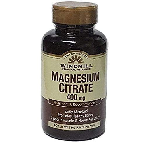 Windmill Magnesium Citrate 400mg Tablets, 60 Count