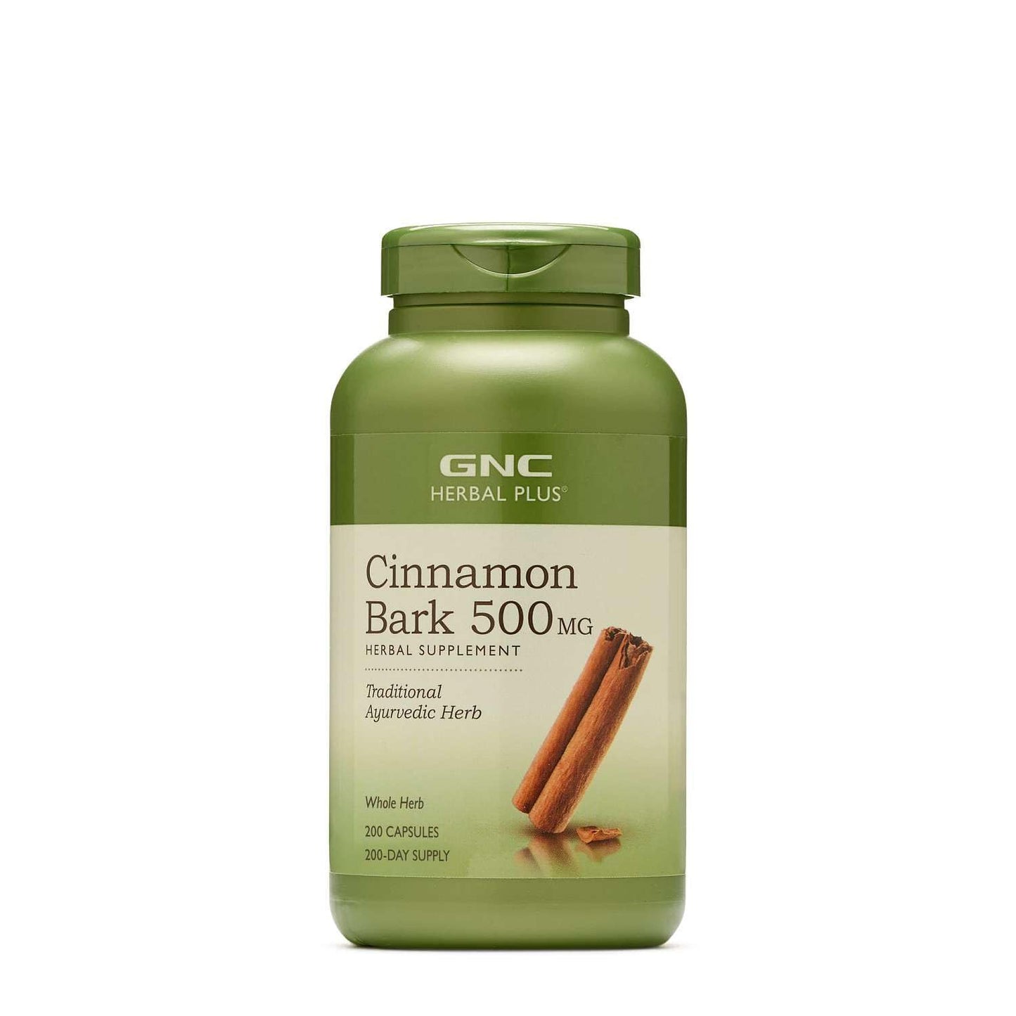 GNC Herbal Plus Cinnamon Bark 500mg Supplement Capsule 200 Count