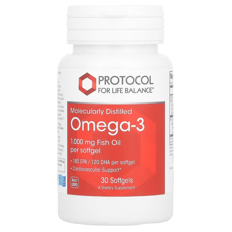 Protocol for Life Balance Omega-3 1000mg Softgels 30 Count