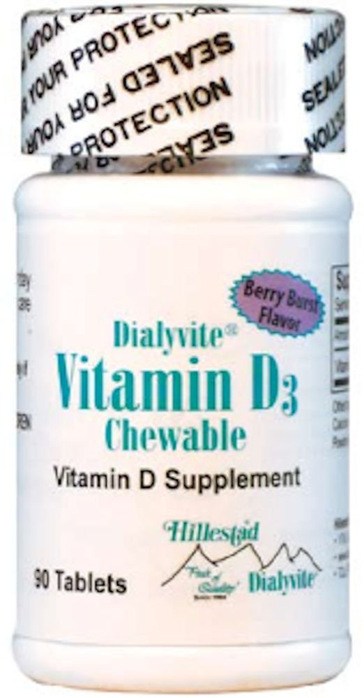 Dialyvite Vitamin D3 Chewable Supplement 90 Tablets