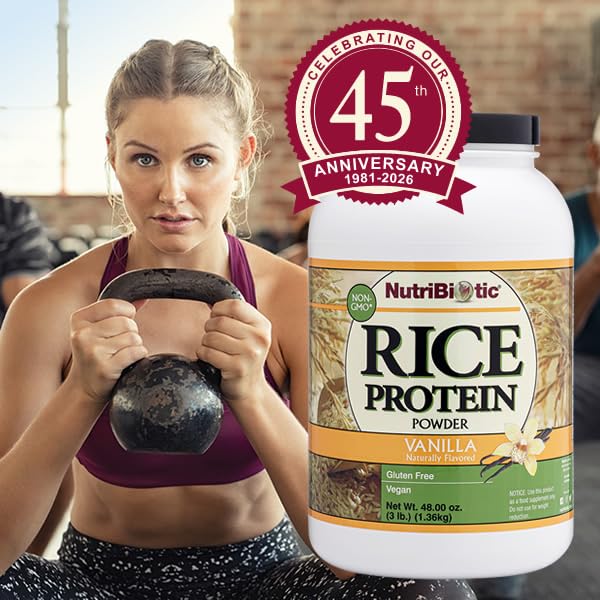 NutriBiotic Vanilla Rice Protein Powder, 48