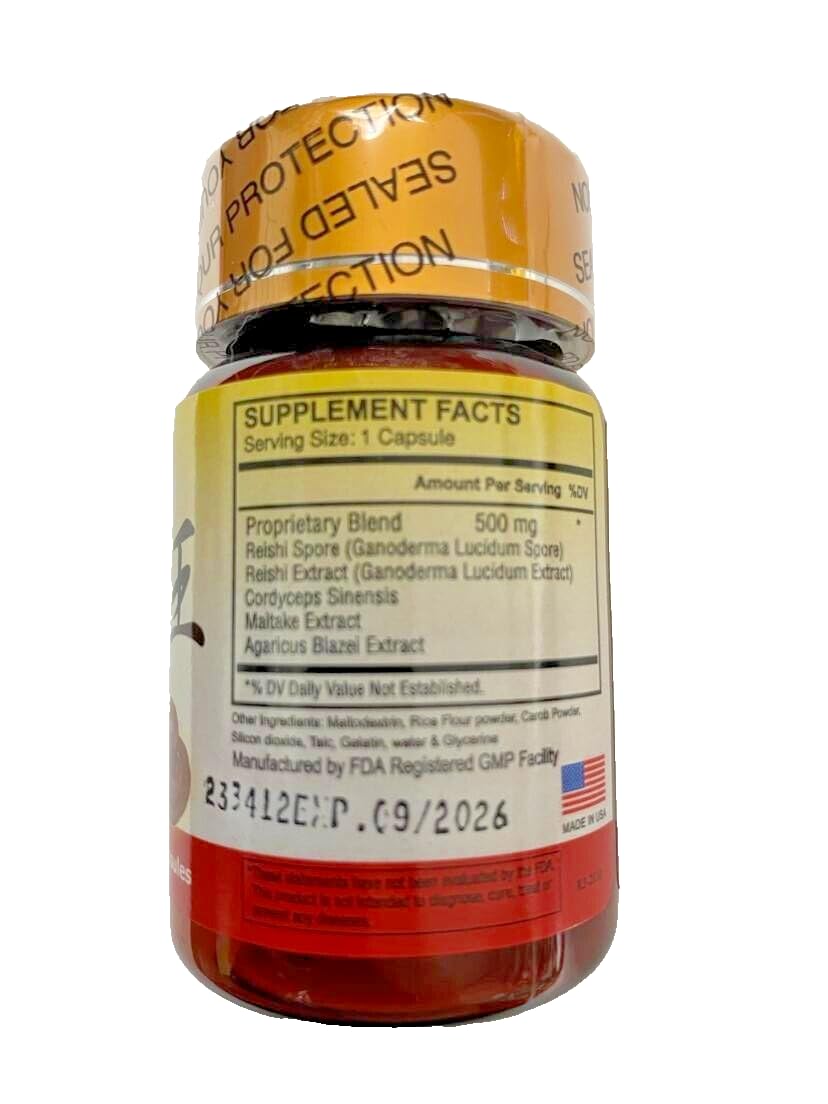 Vicare International (USA) Inc. Vi-Reishi Dietary Supplement Capsule, 30 Count