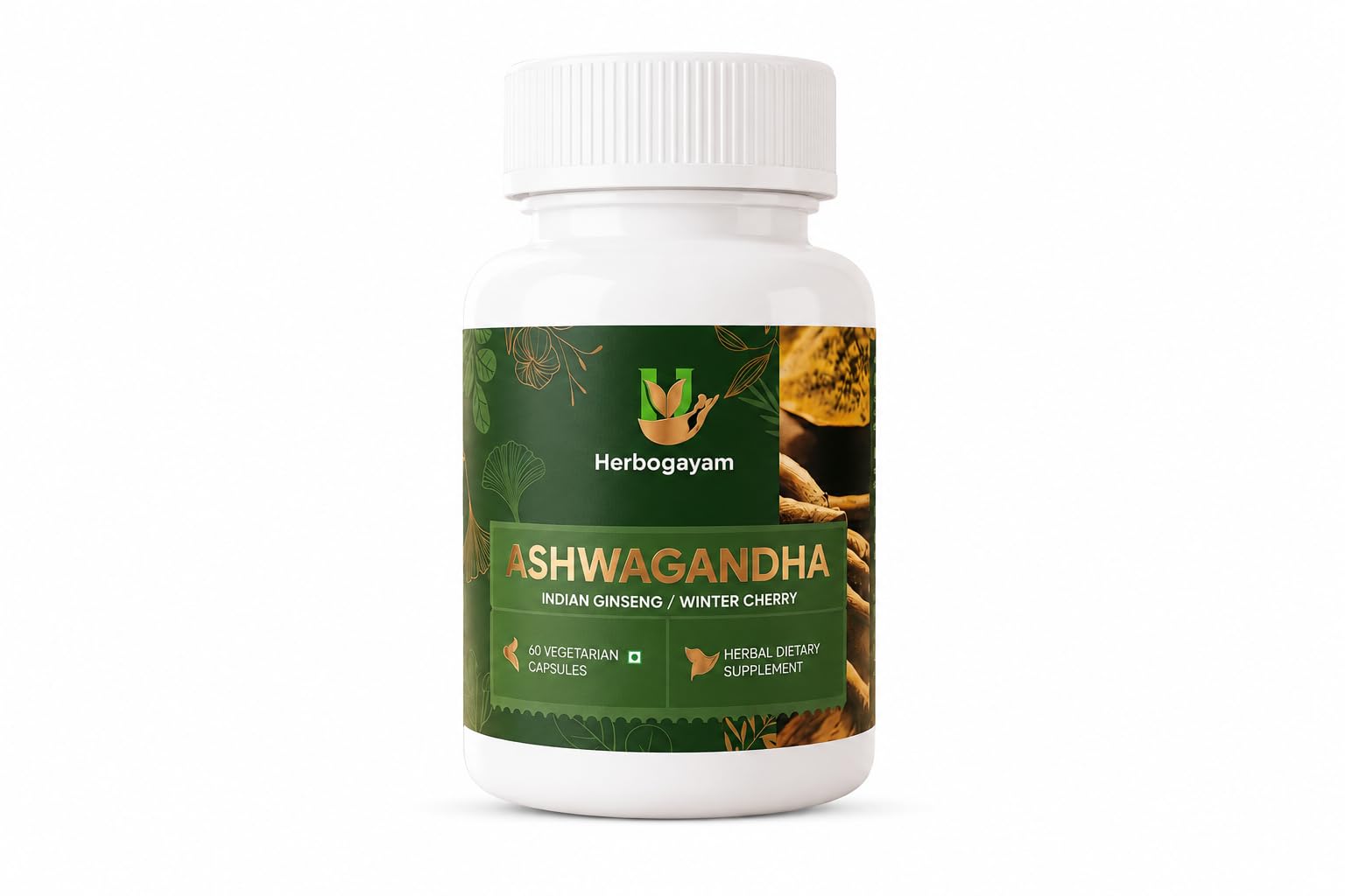Herbogayam Ashwagandha 500mg Capsules, 60 Count